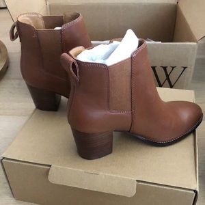 New - J Crew Rory Leather Heeled Boots